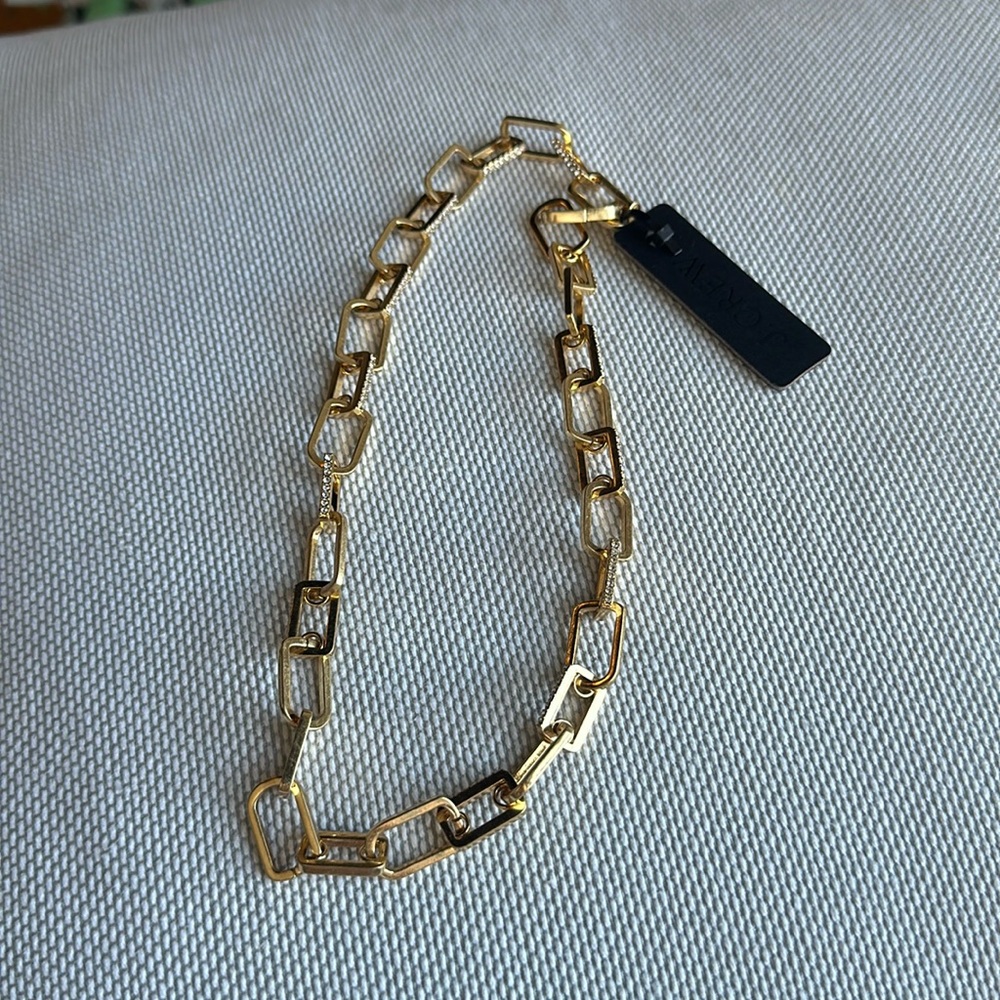 JCrew Gold Necklace with Diamonds